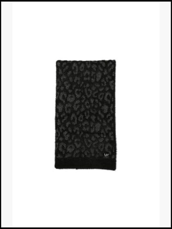 Metallic Feather Leopard Knit Beanie 3-Piece Gift Set main image 4